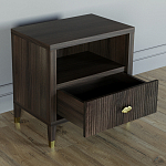 Прикроватная тумбочка с полкой Elsa Dreams Walnut  варинант исполнения - 2 | Loft Concept в Воронеже