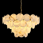 Люстра подвесная четырехъярусная с подвесками в форме дисков Cryptocrystalline Stone варинант исполнения - 2 | Loft Concept в Воронеже