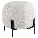 Пуф в ткани букле молочного цвета Pikelet варинант исполнения - 1 | Loft Concept в Воронеже