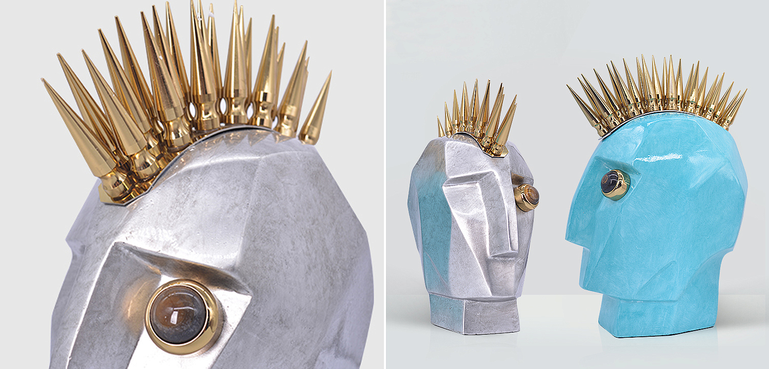 Аксессуар Kelly Wearstler Head Trip Sculpture Silver Аксессуар Kelly Wearstler Head Trip Sculpture Silver - Loft-Concept в Воронеже