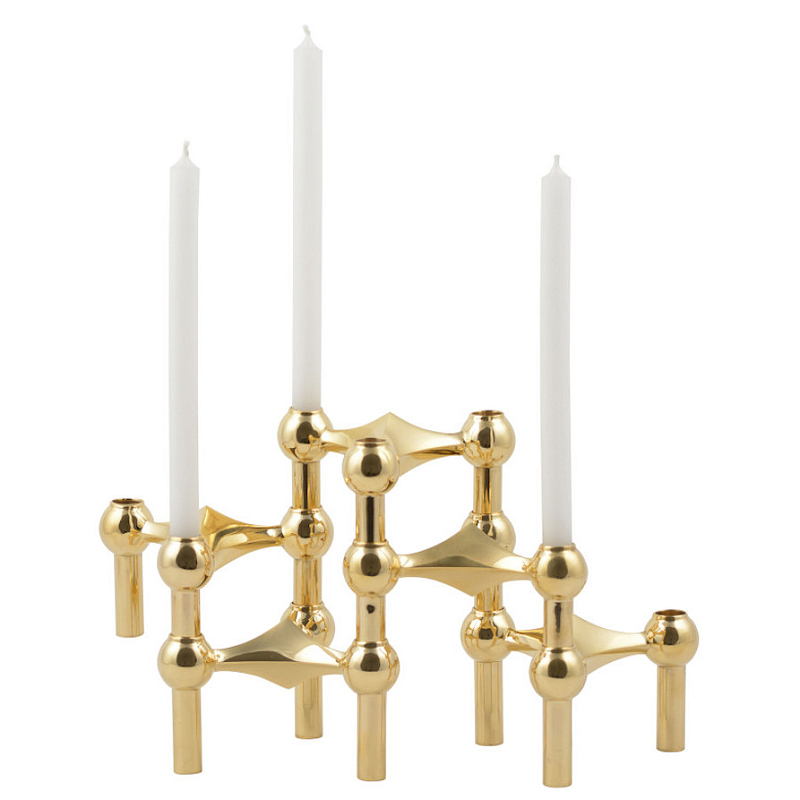 Подсвечник STOFF NAGEL CANDLE HOLDER Глянцевое золото Черный Хром Подсвечник STOFF NAGEL CANDLE HOLDER Глянцевое золото Черный Хром в Воронеже | Loft Concept