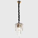 Подвесной хрустальный светильник Harmonica Crystal Gold Hanging Lamp варинант исполнения - 2 | Loft Concept в Воронеже