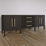 Большая VT-тумба Primo шпон темный орех варинант исполнения - 3 | Loft Concept в Воронеже