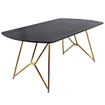 Обеденный стол на металлических ножках Ward Brass Dining Table варинант исполнения - 1 | Loft Concept в Воронеже