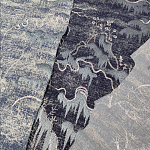 Мебельная ткань Вышивка серый цвет 130 см T2-39 варинант исполнения - 3 | Loft Concept в Воронеже