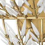 Бра золотого цвета с белыми стеклянными лепестками Hanging Flowers варинант исполнения - 1 | Loft Concept в Воронеже