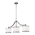 Люстра линейная с 3-мя белыми цилиндрическими плафонами Feiss варинант исполнения - 2 | Loft Concept в Воронеже