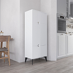 Комод белый с 4-мя дверцами на металлических ножках SPARK MULTIPURPOSE CABINET WHITE варинант исполнения - 3 | Loft Concept в Воронеже