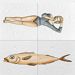 Плитка с узором Рыба Русалка варинант исполнения - 1 | Loft Concept в Воронеже