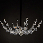 Люстра  с круглыми прозрачными шарами на серебряном каркасе Silver Stalk варинант исполнения - 4 | Loft Concept в Воронеже