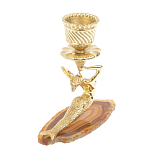 Подсвечник из натурального камня агат светло-коричневый Stone Candlestick варинант исполнения - 4 | Loft Concept в Воронеже