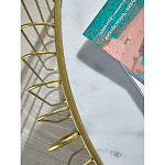 Журнальный столик с столешницей из мрамора на металлическом основании Table Vertical Planes варинант исполнения - 2 | Loft Concept в Воронеже