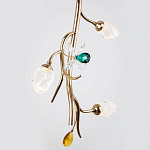 Подвесной светильник с хрустальными плафонами и декором Alvere Crystal Hanging Lamp варинант исполнения - 3 | Loft Concept в Воронеже