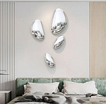 Абстрактная скульптура на стену в виде капли воды Water Outline варинант исполнения - 6 | Loft Concept в Воронеже