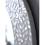 Зеркало круглое инкрустированное раковинами устриц Bone Inlay Dome Mirror White варинант исполнения - 6 | Loft Concept в Воронеже