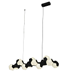 Люстра линейная с геометрическими черно-белыми плафонами Modestra варинант исполнения - 1 | Loft Concept в Воронеже