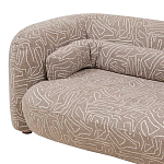 Дизайнерский двухместный диван с мягкими спинкой и подлокотниками светло-коричневый с принтом Madelaine Sofa Cocoa варинант исполнения - 3 | Loft Concept в Воронеже