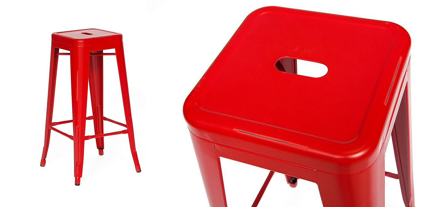 Барный стул Tolix red metal Барный стул Tolix red metal - Loft-Concept в Воронеже