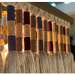 Люстра квадратная плетеная с бахромой Wicker Square Chandelier with Tassels варинант исполнения - 5 | Loft Concept в Воронеже