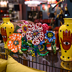 Декоративная статуэтка Yayoi Kusama Flowers that Bloom at Midnight Orange варинант исполнения - 3 | Loft Concept в Воронеже