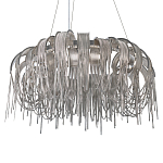 Люстра круглая подвесная с металлическими дугами и длинными цепочками 80 см Atlantis Chain варинант исполнения - 7 | Loft Concept в Воронеже