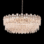 Круглая люстра с хрустальными подвесками на серебряном каркасе Gorgeous Crystal Light варинант исполнения - 13 | Loft Concept в Воронеже
