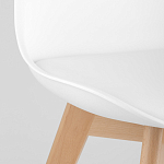 Стул с основой из пластика и мягким сиденьем Arvika White варинант исполнения - 6 | Loft Concept в Воронеже