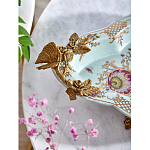 Блюдо овальное из голубого фарфора с ручками в виде бабочек и цветочным рисунком Blue Garden варинант исполнения - 7 | Loft Concept в Воронеже