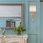 Бра с цветочным основанием и тканевым абажуром Tugella Flower Lamp варинант исполнения - 5 | Loft Concept в Воронеже