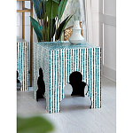 Приставной столик с инкрустацией раковинами устриц Bone Inlay варинант исполнения - 4 | Loft Concept в Воронеже