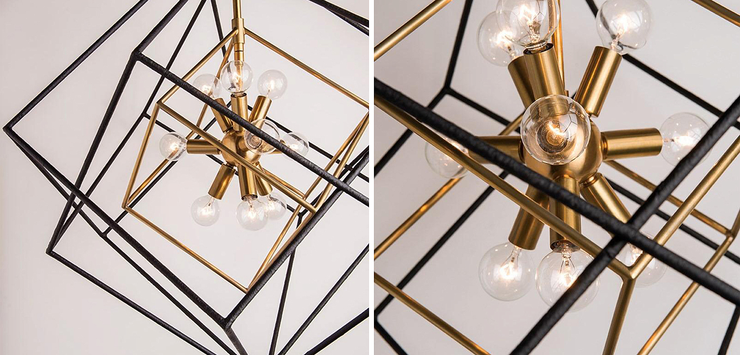 Люстра CUBIST Pendant Black and Gold 9 lamp Люстра CUBIST Pendant Black and Gold 9 lamp - Loft-Concept в Воронеже