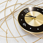 Часы настенные из металла с чёрным циферблатом Current Time варинант исполнения - 2 | Loft Concept в Воронеже