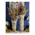 Ваза из фарфора на бронзовом основании Turquoise Blooming Garden варинант исполнения - 8 | Loft Concept в Воронеже