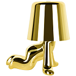 Настольная лампа фигурная цвета золото с гладким абажуром Высота 17 см Sophia варинант исполнения - 4 | Loft Concept в Воронеже