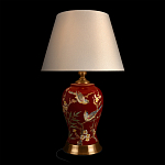 Настольная лампа бордовая с изображением птиц Slip Away варинант исполнения - 2 | Loft Concept в Воронеже