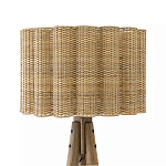 Торшер с плетеным абажуром на основании в виде треноги Lamp with Wicker Lampshade варинант исполнения - 1 | Loft Concept в Воронеже
