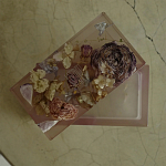 Шкатулка из эпоксидной смолы с цветами розовая Epoxy Resin Rectangular Box Pink варинант исполнения - 2 | Loft Concept в Воронеже