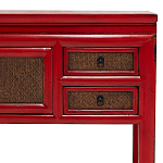 Деревянная консоль в китайском стиле с ящиками и дверцами красная Chinese Console Table варинант исполнения - 5 | Loft Concept в Воронеже