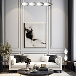 Настольная лампа светодиодная в сочетании двух разных фактур стекла Enchanting варинант исполнения - 3 | Loft Concept в Воронеже