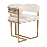 Стул букле бежевый с каркасом цвета матовое золото Tactility варинант исполнения - 2 | Loft Concept в Воронеже