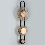 Бра со стеклянными плафонами в форме дисков Savio Brown Glass Disc Light варинант исполнения - 4 | Loft Concept в Воронеже