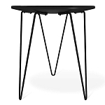 Стол журнальный c круглой столешницей из стекла серого цвета Gray and Gold Marble варинант исполнения - 4 | Loft Concept в Воронеже