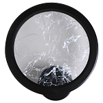 Светодиодное бра круглой формы с металлической рамой черного цвета Marble Glow варинант исполнения - 2 | Loft Concept в Воронеже