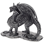 Декоративная статуэтка Дракон Dragon Black Silver Statuette варинант исполнения - 1 | Loft Concept в Воронеже
