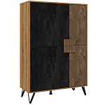 Шкаф двухдверный с 2-мя отделами с полками Stone Effect варинант исполнения - 2 | Loft Concept в Воронеже