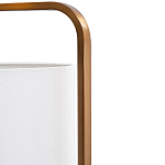 Торшер с белым тканевым абажуром на мраморном основании Cconcise варинант исполнения - 1 | Loft Concept в Воронеже