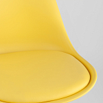 Стул с основой из пластика и мягким сиденьем Arvika Yellow варинант исполнения - 8 | Loft Concept в Воронеже