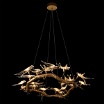 Люстра подвесная с прозрачными стеклянными птичками на ветвях Диаметр 100 см Serip Voa варинант исполнения - 5 | Loft Concept в Воронеже