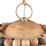 Подвесной светильник в форме купола из деревянных бусин Wooden Beads варинант исполнения - 3 | Loft Concept в Воронеже