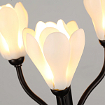 Настольная лампа с ветвями и белыми фарфоровыми цветами Floralis варинант исполнения - 5 | Loft Concept в Воронеже